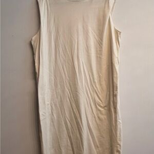Sleeveless Cream Slip Dress